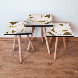 HANAH HOME Set 3 stočića 3Shp231 White