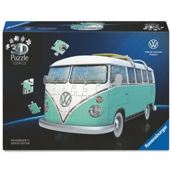 3D-sestavljanka Ravensburger Iconics: Volkswagen T1 - Surfer Edition (162 kosov)