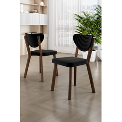 HANAH HOME Set stolica (6 komada) Arfe Black Brown