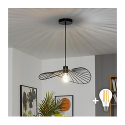 Brilagi - LED luster na sajli CERIA WIRE 1xE27/40W/230V 40x56 cm crna