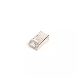RJ45 Modular plug (8P8C) pass-through, CAT 5e, shielded, AWG 26-24, 100 pieces