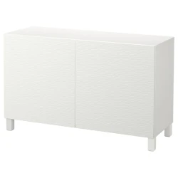 BESTA Kombin. odlaganje s vratima, bela/Laxviken/Stubbarp bela, 120x42x74 cm