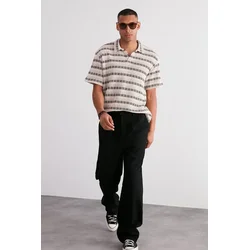 Trendyol Muška majica Tmnss24Po00023, Krem