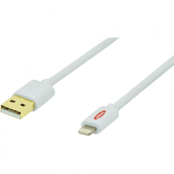 ednet iPad/iPhone/iPod punjački kabel/podatkovni kabel [1x USB 2.0 utikač A - 1x Apple Dock utikač Lightning] ednet 3 m bijela