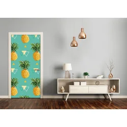 tulup.si Samolepilni tapete na vratih Ananas 85x205 cm