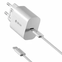 Devia Kućni Punjač PD Set sa Type-C kablom, 30W, Beli