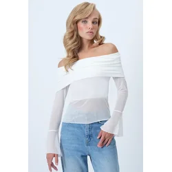 Trend Alacati Stili Ženska bluza Alc-X14501, Bela