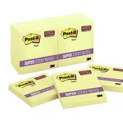 Post-it Super Sticky 76 x 76 mm, standard žuta, 90L