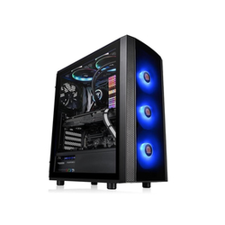 Thermaltake Versa J25 TG RGB brez napajalnika ATX ohišje za računalnik, črno