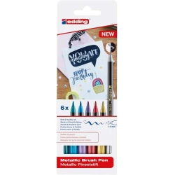 Brush flomasteri E-1340, 1-6 mm metalik set 1/6