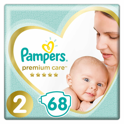 PAMPERS pelene Premium Care (veličina 2), (4-8 kg), 68 kom