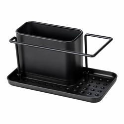 WENKO 55078100 - Organizer BLACK OUTDOOR KITCHEN 21x12 cm inox/crna