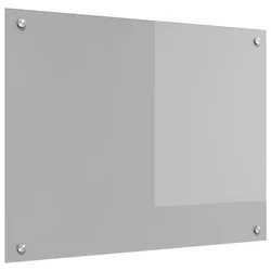 Kuhinjski zid Svijetlo siva 80 x 60 cm Staklo otporno na udarce