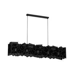 Luster na sajli CAMO 5xE27/15W/230V crna