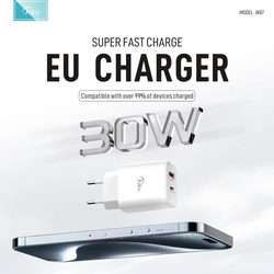 Kućni punjač KONFULON Joko JK87 PD 30W/ USB Q.30W sa kablom USB na iPhone Lightning beli 1m