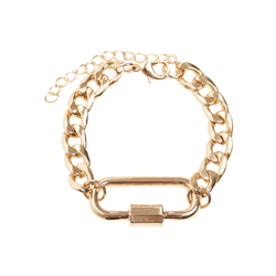 Bracelet with clasp - gold color