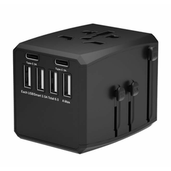MicroConnect Svetovni potovalni adapter MicroConnect, 4 USB A