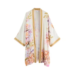 Next Kimono kremna/med/roza