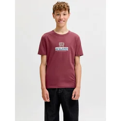Jack & Jones Junior Majica JORFREDERIKSBERG mornarska / kostanj rjava / rdeča / bela