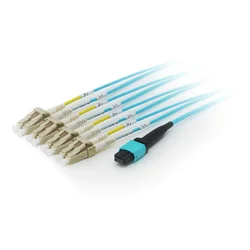 Equip MTP/MTP OM4 vlakenski patch kabel, 3m, cian