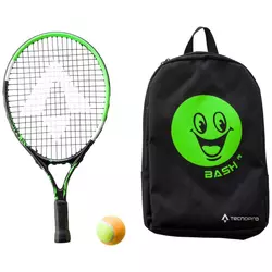 Tecnopro BASH 19 W/ BACKPACK, otroški tenis lopar, črna
