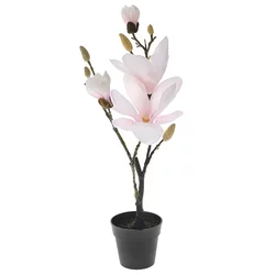 DIKER HOME Veštačka magnolija u saksiji 50 cm roze
