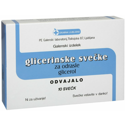 Glicerinske svečke za odrasle, 10 svečk