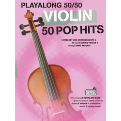 PLAYALONG 50/50 50 POP HITS VIOLIN+AUDIO ACC.