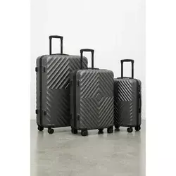 Set kofera 3u1 u tamnosivoj boji - Chevron dezen