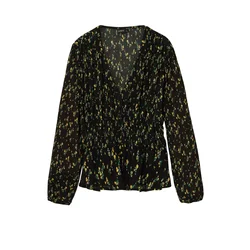 Desigual Bluza rumena/zelena/črna