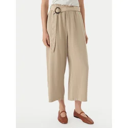 Vero Moda Ohlapne hlače Bree 10341670 Rjava Cropped Fit