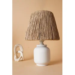 Opviq Stona lampa E27 Max 40W, Belo-Hrast