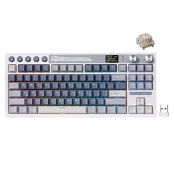 Royal Kludge Gaming mehanička tastatura M87, Tri-Mod, RGB, Hot-Swappable,Siva