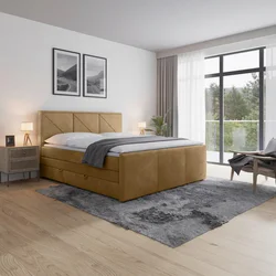 Livetastic BOXSPRING POSTELJA 180 cm  x 200 cm , les, kovina, umetna masa, tekstil bež