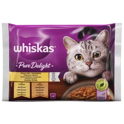 WHISKAS kesice Pure Delight izbor živine 4x85g