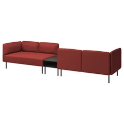 LILLEHEM Modul. sofa 4-sed s pom. stočićem, Gunnared smeđe-crvena/metal