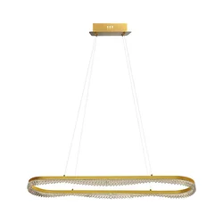 Zlatni LED luster na sajli LED/45W/230V