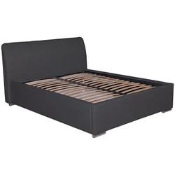 Tapacirani Krevet France Storage 160/200 cm , crna