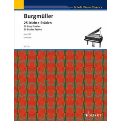 BURGMULLER:25 EASY STUDIES OP.100 NOTE ZA klaviature