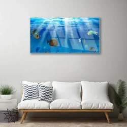 tulup.si Steklena slika Ribe narava 100x50 cm 4 obešalnika