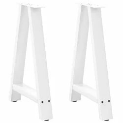 Noge za blagovaonski stol A-oblika 2 kom Bijele 60 x (72-73) cm Čelik