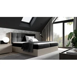 Boxspring postelja Wood 8 - 120x200 cm - nordijski tik
