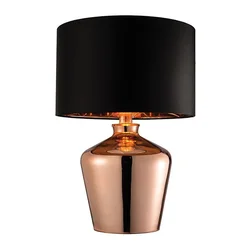 Endon 61149 - Stona lampa WALDORF 1xE27/10W/230V bakrena/crna