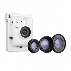 LOMOGRAPHY polaroidni fotoaparat Lomo Instant (LI800W) + 3 leće, bijeli