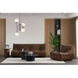 ATELIER DEL SOFA Fotelja sa visokim naslonom Ving Chair Bocek Brown