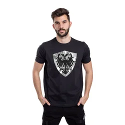 011Shop Muška majica kratkih rukava Grb Nemanjića, Crna