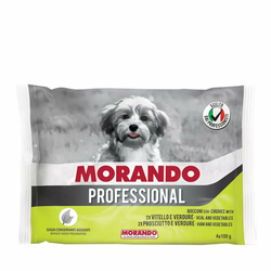 Morando Vlažna hrana za pse, multipack 4x100gr Teletina i Povrće i Šunka i Povrće