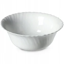 KADAX Steklena skleda za solato in prigrizke 21 cm, bela