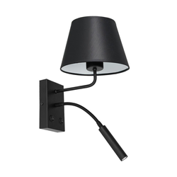 Zidna lampa ARDEN 1xE27/60W+1xG9/8W/230V crna/bela