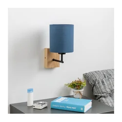 Brilagi - Zidna lampa NUBILA WOOD 1xE27/25W/230V hrast/tamno plava